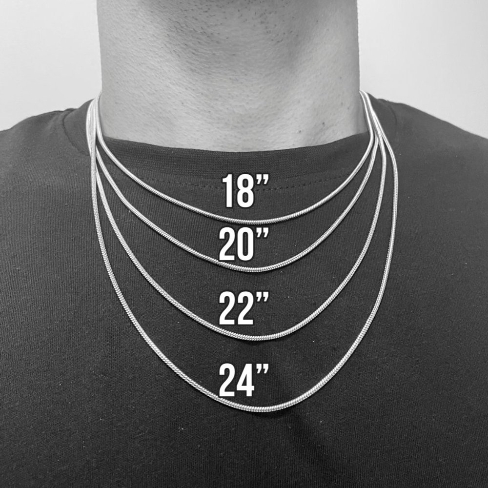 Silver 2mm Snake Chain Necklace 18”-24” - Picture 4 of 5